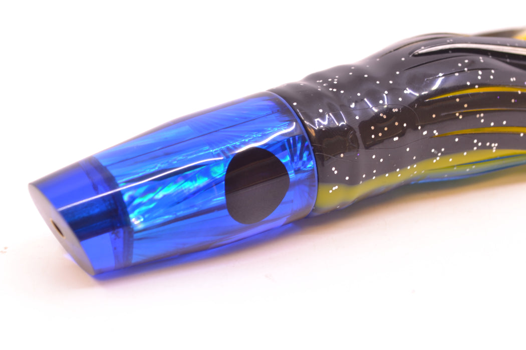 Tanigawa Lures Blue Starburst Red Eyes Small Slant 7" 4oz Skirted Black-Yellow-Blue GZE