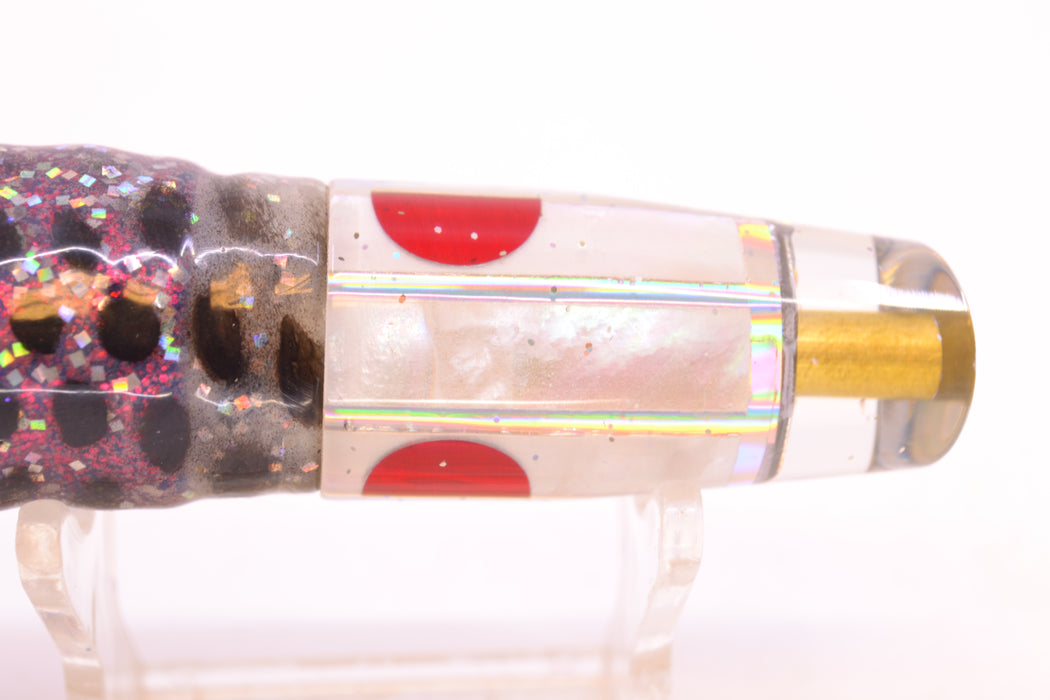 Tanigawa Lures White MOP Red Eyes Small Slant 7" 4oz Skirted Milky White/Plum GZE