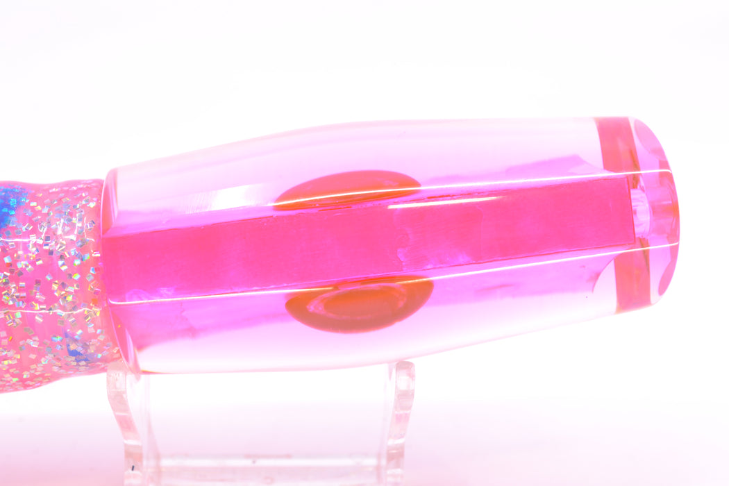 Moyes Lures Pink MOP Pink Back Taxi Eyes Medium Dark-N-Stormy 12" 8.5oz Skirted