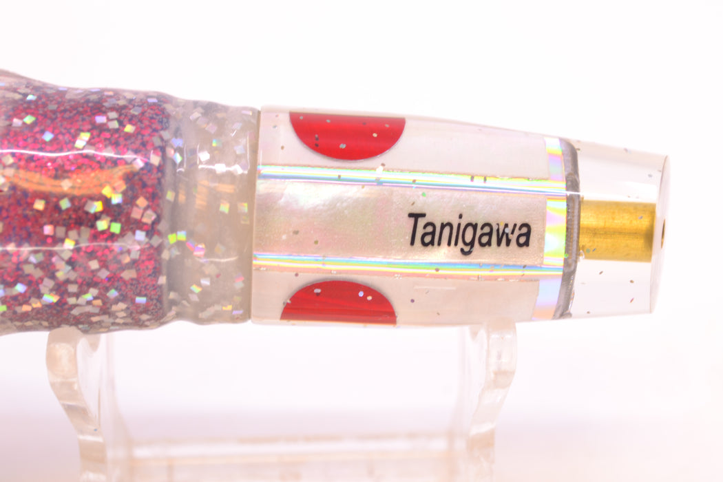 Tanigawa Lures White MOP Red Eyes Small Slant 7" 4oz Skirted Milky White/Plum GZE