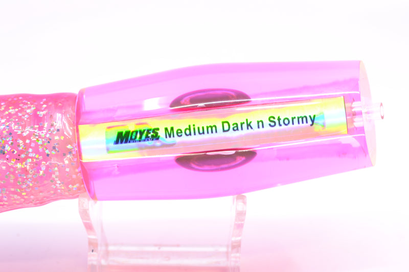 Moyes Lures Pink MOP Pink Back Taxi Eyes Medium Dark-N-Stormy 12" 8.5oz Skirted