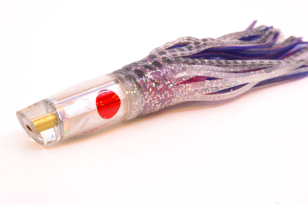 Tanigawa Lures White MOP Red Eyes Small Slant 7" 4oz Skirted Milky White/Plum GZE
