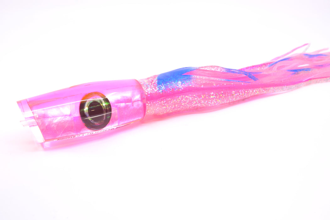 Moyes Lures Pink MOP Pink Back Taxi Eyes Medium Dark-N-Stormy 12" 8.5oz Skirted