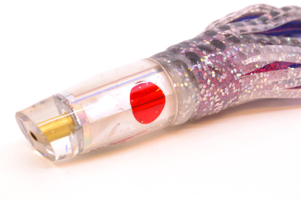 Tanigawa Lures White MOP Red Eyes Small Slant 7" 4oz Skirted Milky White/Plum GZE