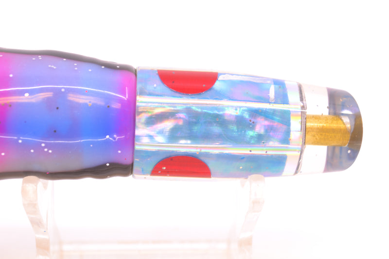 Tanigawa Lures Ice Blue MOP Red Eyes Small Slant 7" 4oz Skirted Gay Bob