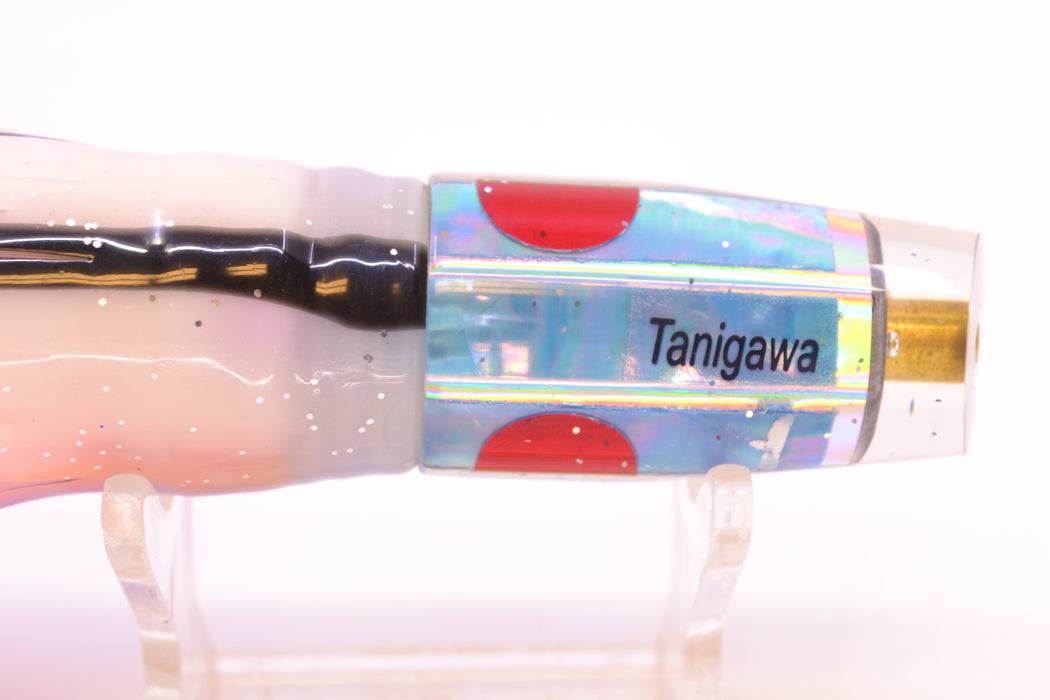 Tanigawa Lures Ice Blue MOP Red Eyes Small Slant 7" 4oz Skirted Gay Bob GZE