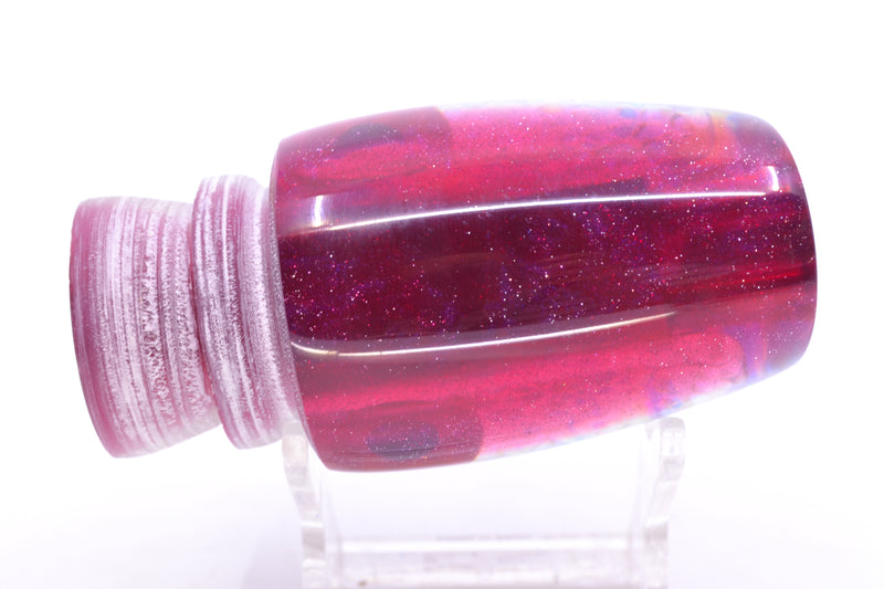 Coggin Lures Ice Rainbow Dichro Purple Back Black-Red Eyes 4-Hole Copa Teardrop Slant 12" 6oz