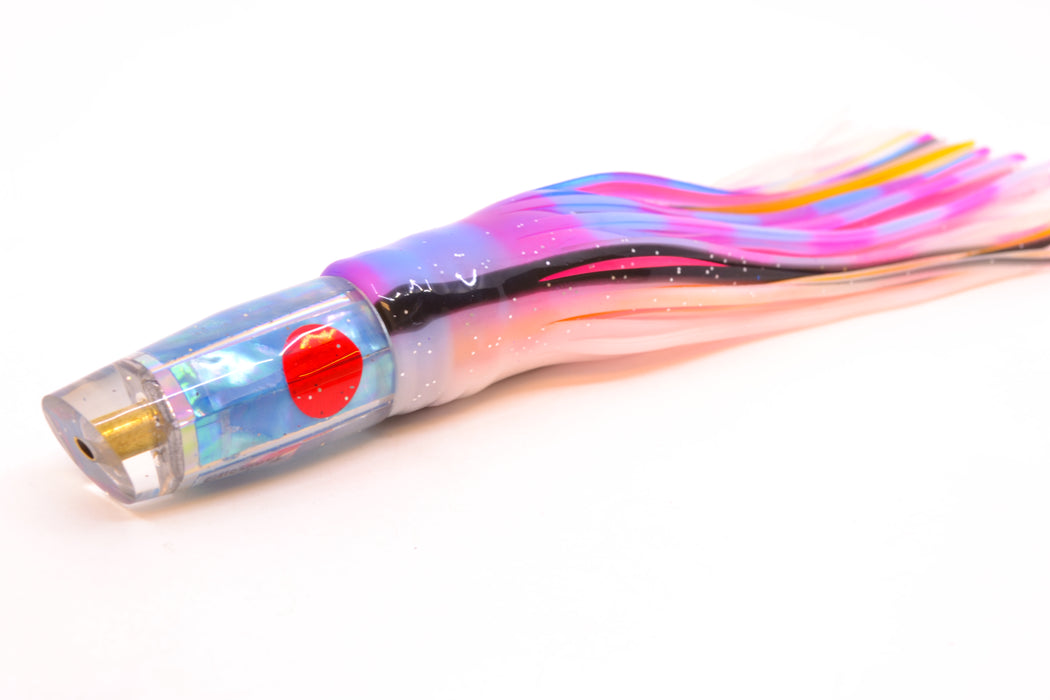 Tanigawa Lures Ice Blue MOP Red Eyes Small Slant 7" 4oz Skirted Gay Bob GZE