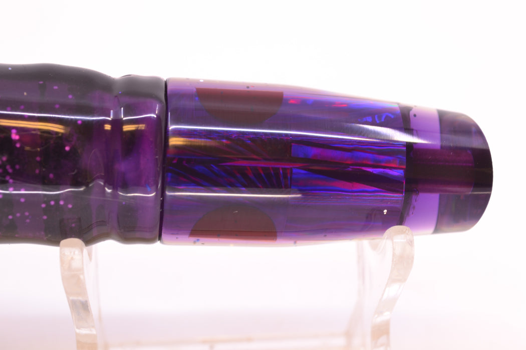 Tanigawa Lures Silver Starburst Purple Back Red Eyes Small Slant 7" 4oz Skirted Skipjack GZE