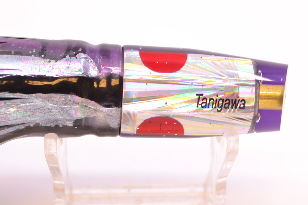 Tanigawa Lures Silver Starburst Purple Back Red Eyes Small Slant 7" 4oz Skirted Skipjack GZE