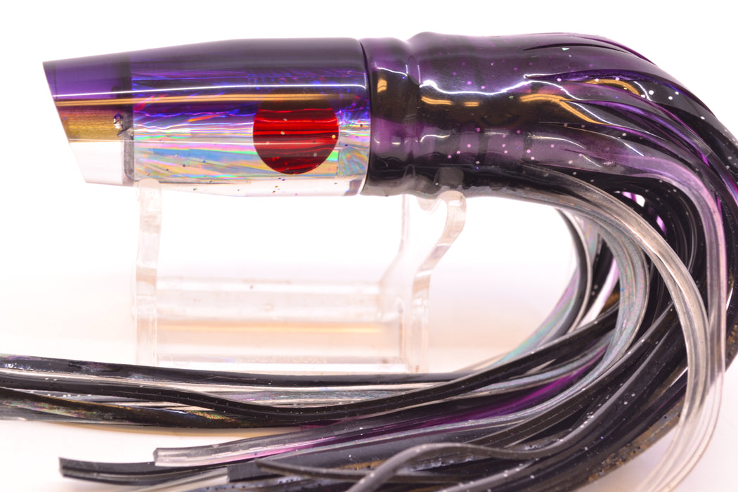 Tanigawa Lures Silver Starburst Purple Back Red Eyes Small Slant 7" 4oz Skirted Skipjack GZE
