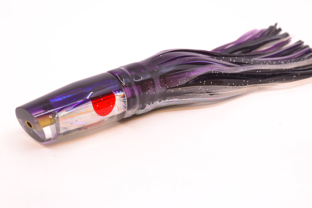 Tanigawa Lures Silver Starburst Purple Back Red Eyes Small Slant 7" 4oz Skirted Skipjack GZE