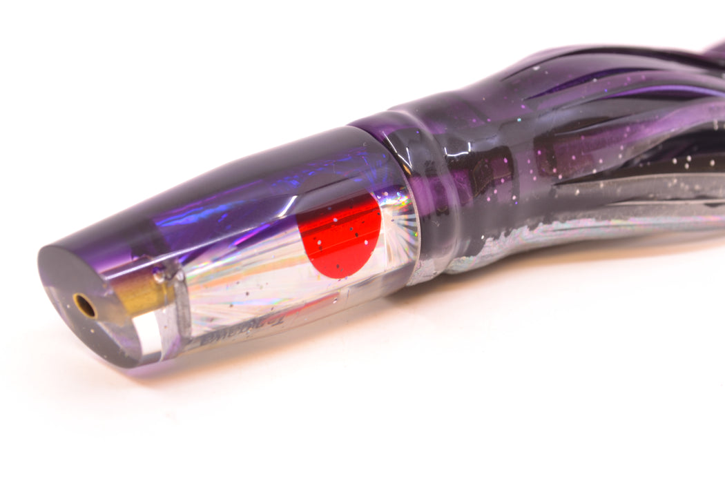 Tanigawa Lures Silver Starburst Purple Back Red Eyes Small Slant 7" 4oz Skirted Skipjack GZE