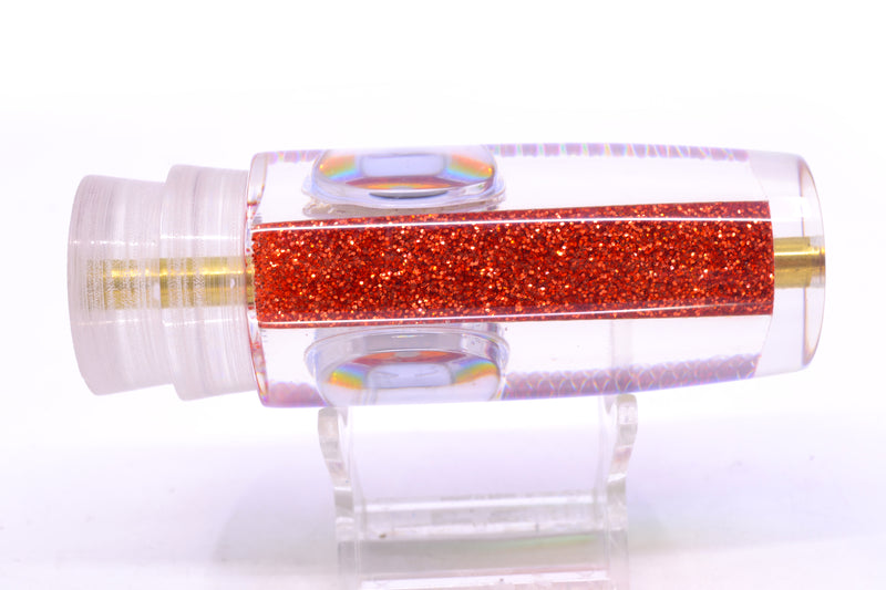 Koya Lures Orange Pearl Rainbow Scale Doll Eyes Hard Head 12" 5.2oz