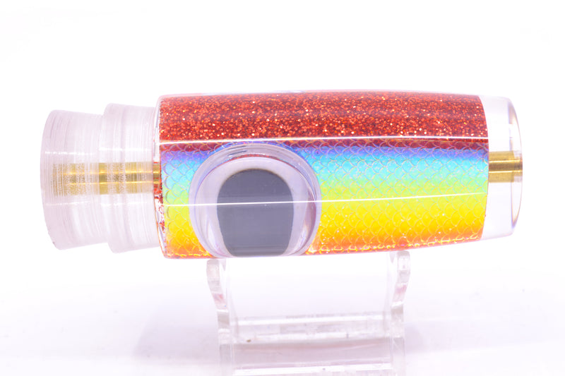 Koya Lures Orange Pearl Rainbow Scale Doll Eyes Hard Head 12" 5.2oz