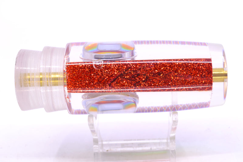 Koya Lures Orange Pearl Rainbow Scale Doll Eyes Hard Head 12" 5.2oz