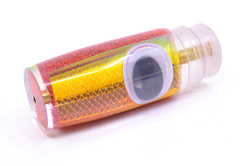 Koya Lures Orange Pearl Rainbow Scale Doll Eyes Hard Head 12" 5.2oz