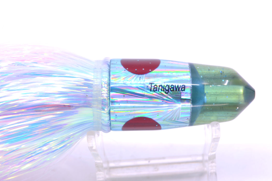 Tanigawa Lures Ice Blue Starburst Red Eyes 2-Hole Bullet 7" 6oz Flashabou Ice Blue/Pink