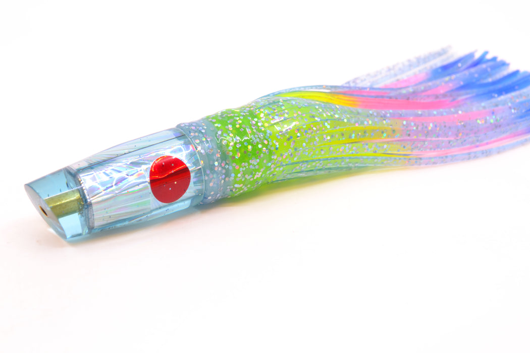 Tanigawa Lures Ice Blue Starburst Red Eyes Small Slant 7" 4oz Skirted Ice Blue/Rainbow GZE