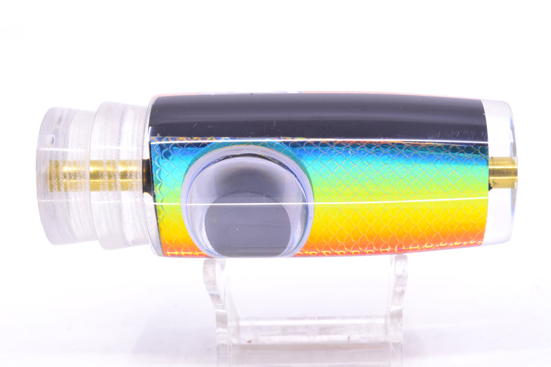 Koya Lures Black Pearl Rainbow Scale Doll Eyes Hard Head 12" 5.2oz