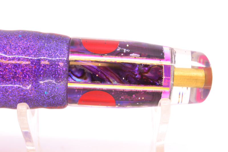Tanigawa Lures Purple Abalone Red Eyes Small Slant 7" 4oz Skirted Purple/Pink