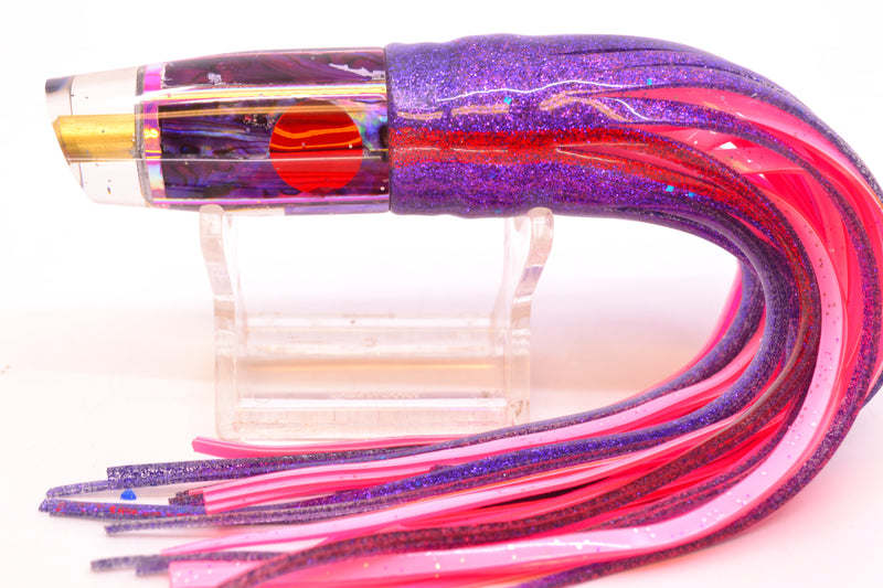 Tanigawa Lures Purple Abalone Red Eyes Small Slant 7" 4oz Skirted Purple/Pink