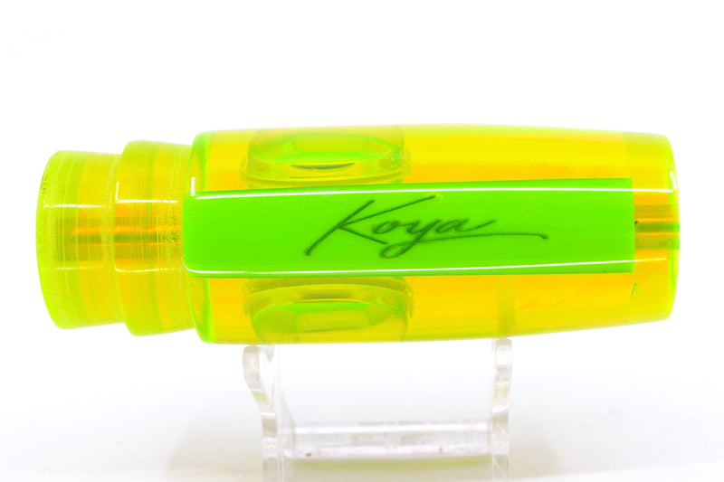 Koya Lures Lime Green Rainbow Doll Eyes Hard Head 12" 5.2oz