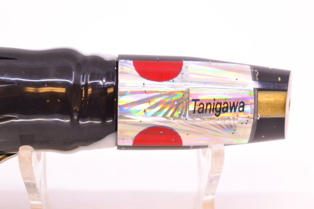 Tanigawa Lures Silver Starburst Black Back Red Eyes Small Slant 7" 4oz Skirted White-Black GZE