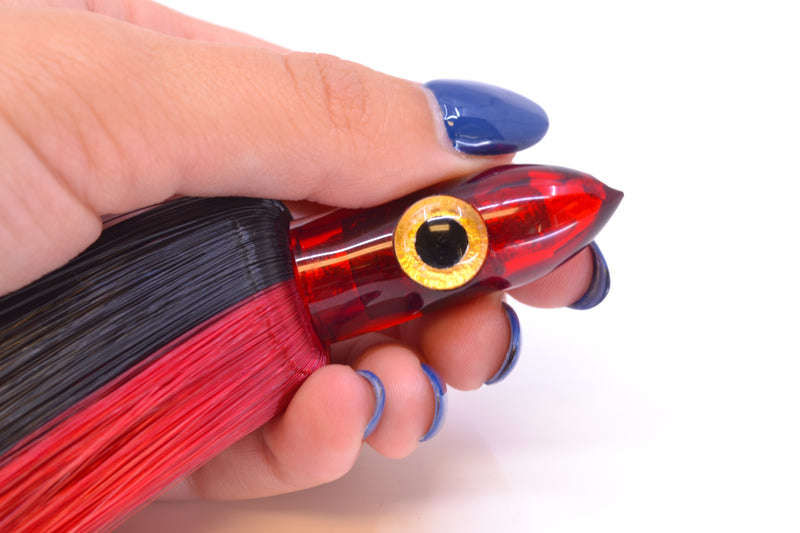 Iland Lures Black-Red Hair Red Head Jr. Ilander 6.75" 1.75oz JR453-BK/RD