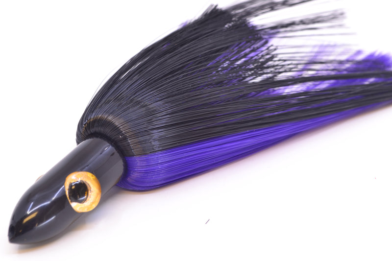 Iland Lures Black-Purple Hair Black Head Jr. Ilander 6.75" 1.75oz JR455-BK/PL