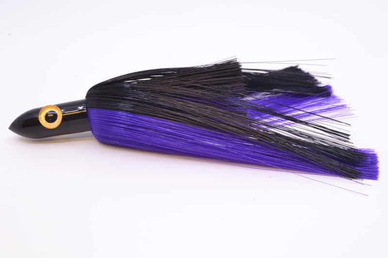 Iland Lures Black-Purple Hair Black Head Jr. Ilander 6.75" 1.75oz JR455-BK/PL