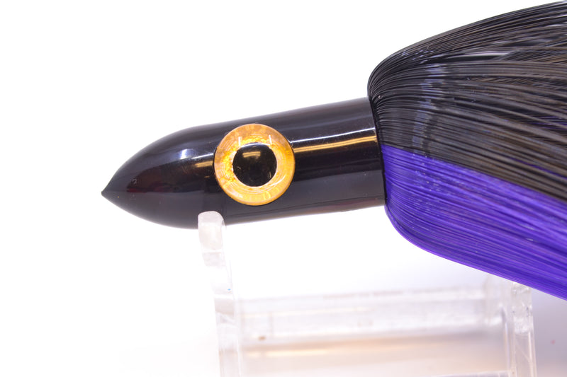 Iland Lures Black-Purple Hair Black Head Jr. Ilander 6.75" 1.75oz JR455-BK/PL