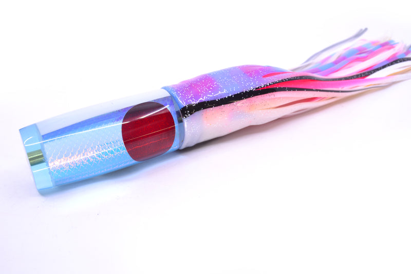 Koya Lures Ice Blue Rainbow Scale Red Eyes Hard Head 12" 9oz Skirted Gay Bob