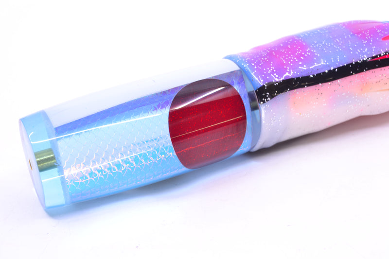 Koya Lures Ice Blue Rainbow Scale Red Eyes Hard Head 12" 9oz Skirted Gay Bob