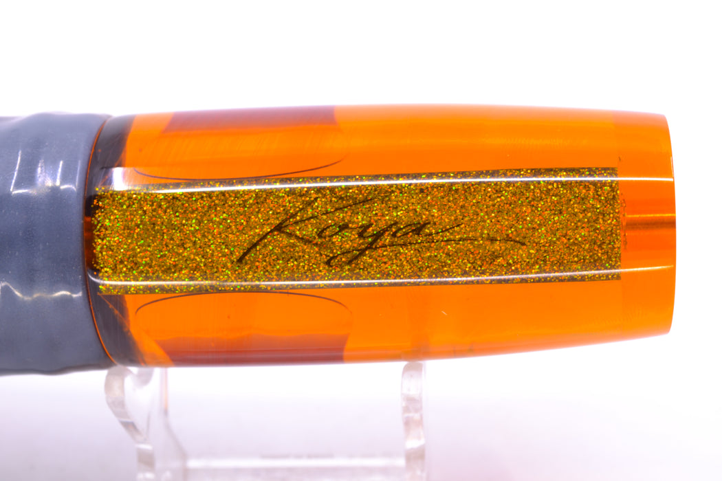 Koya Lures Orange Rainbow Starburst Red Eyes Hard Head 12" 9oz Skirted Root Beer-Silver GZE