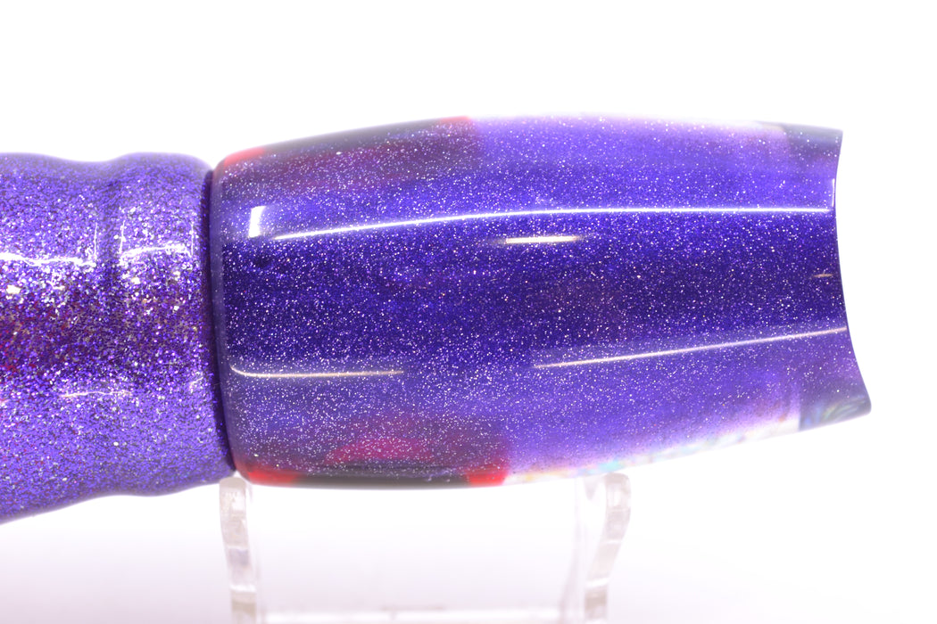 Coggin Lures Ice Rainbow Dichro Purple Back 4-Hole Tado Mauna Loa Scoop 12" 9oz Skirted
