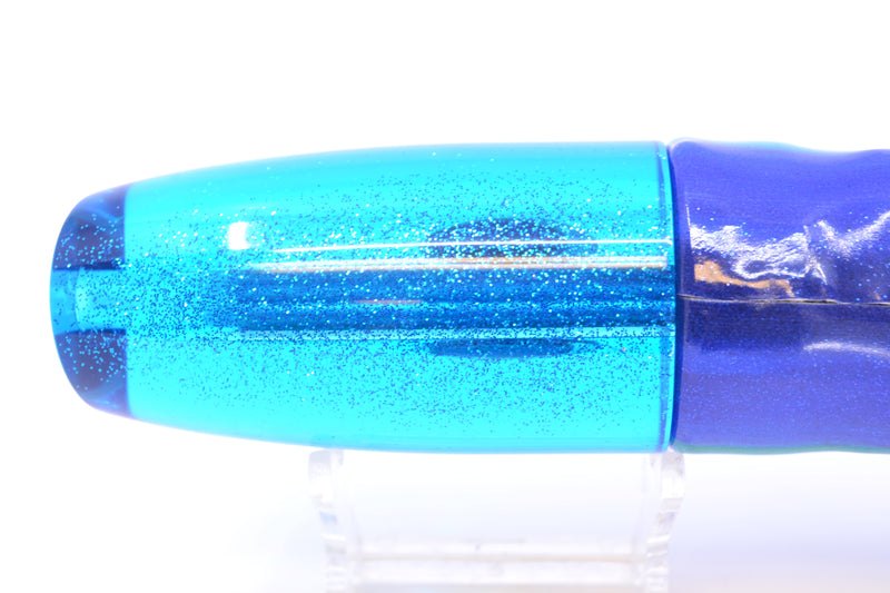 TANTRUM Lures Teal Rainbow Blue Back Large Plunger 12" 7.5oz Fire Tailz Vinyl Blueberry
