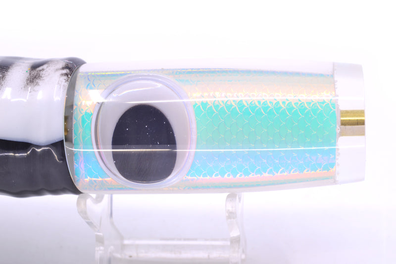 Koya Lures Ice Rainbow Scale Doll Eyes Hard Head 12" 9oz Skirted White Aurora