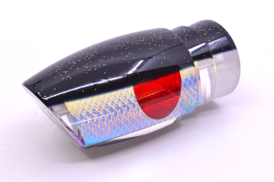 TANTRUM Lures Ice Rainbow Scale Black Back Red Eyes Kona Cut XL Bandit 14" 9.7oz