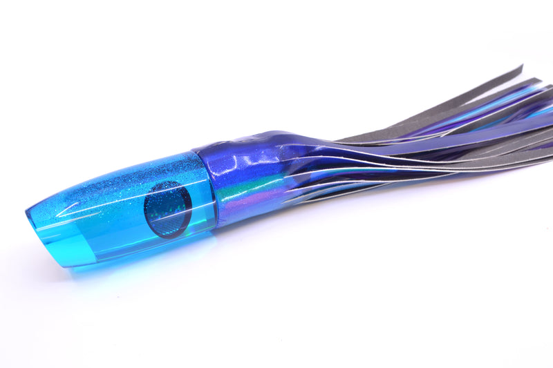 TANTRUM Lures Teal Rainbow Blue Back Large Plunger 12" 7.5oz Fire Tailz Vinyl Blueberry