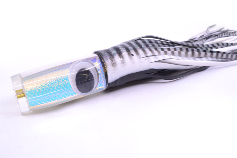 Koya Lures Ice Rainbow Scale Doll Eyes Hard Head 12" 9oz Skirted White Aurora