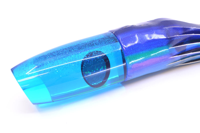 TANTRUM Lures Teal Rainbow Blue Back Large Plunger 12" 7.5oz Fire Tailz Vinyl Blueberry