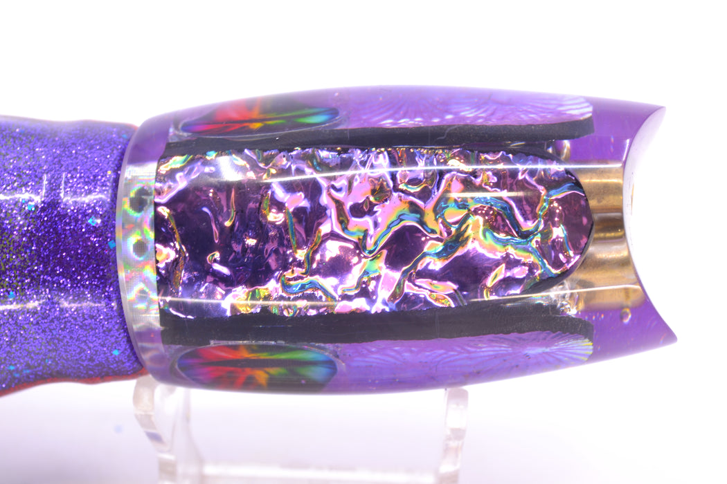Coggin Lures Purple Dichro Purple Back 4-Hole Tado Mauna Loa Scoop 12" 9oz Skirted