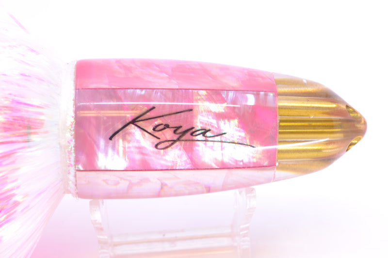 Koya Lures Pink MOP 4-Hole AK Bullet 12" 14.5oz EZ Flash White/Pink