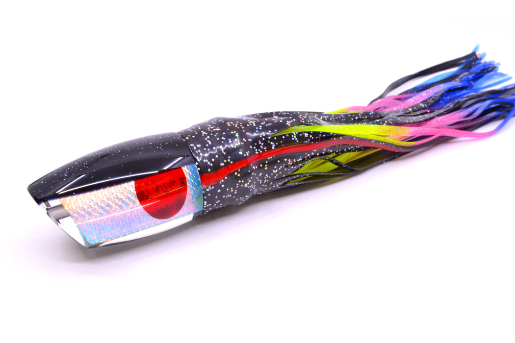 TANTRUM Lures Rainbow Scale Black Back Kona Cut XL Bandit 14" 14.5oz Skirted Black/Rainbow