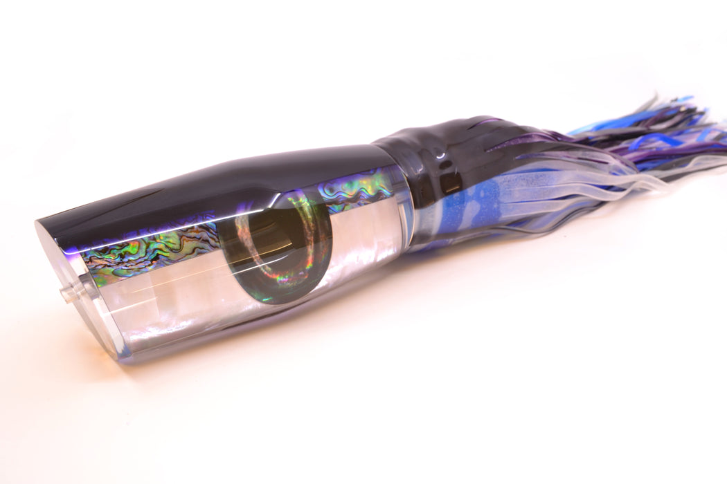 Moyes Lures Skipjack Paua-MOP Black-Purple Back Razo Teaser 16" 29oz Skirted GZE