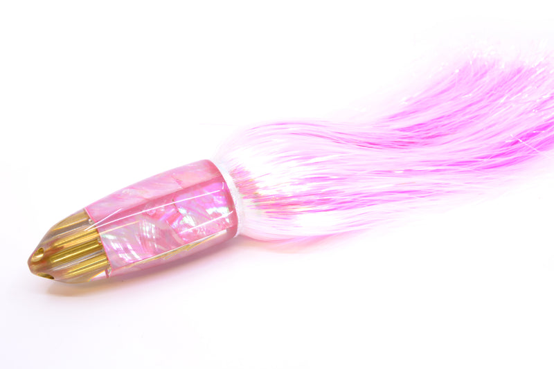 Koya Lures Pink MOP 4-Hole AK Bullet 12" 14.5oz EZ Flash White/Pink