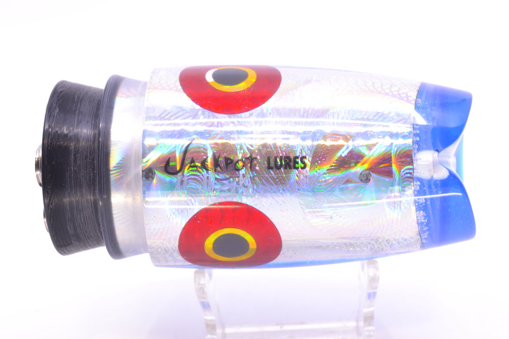 Jackpot Lures Silver Rainbow Swirl Blue Back Cameltoe 14" 7.4oz