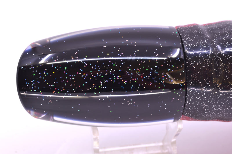 TANTRUM Lures Rainbow Scale Black Back Kona Cut XL Bandit 14" 14.5oz Skirted Black-Purple