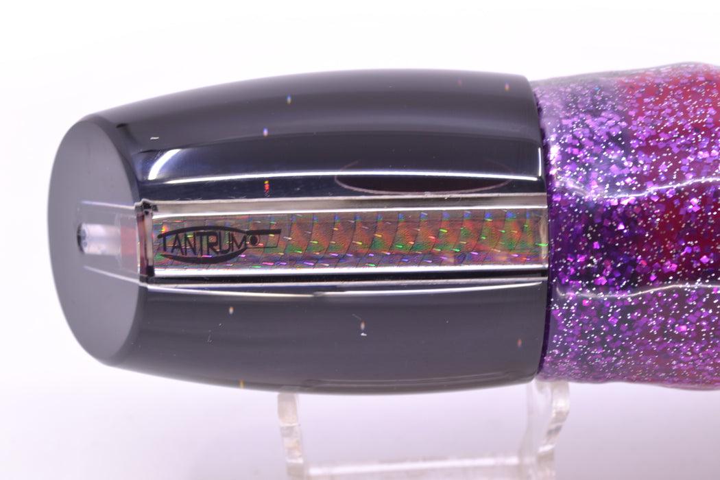 TANTRUM Lures Rainbow Scale Black Back Kona Cut XL Bandit 14" 14.5oz Skirted Black-Purple